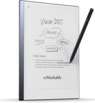 reMarkable Starter Bundle – reMarkable 2 is The Original Paper Tablet | Includes Black and White 10.3” Writing Tablet, Marker Plus Pen with Built-in Eraser