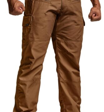 CQR Men’s Tactical Pants, Water Resistant Ripstop Cargo Pants, Lightweight EDC Work Hiking Pants, Outdoor Apparel