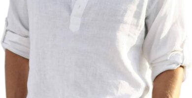 COOFANDY Men’s Cotton Linen Henley T-Shirt Long Sleeve Hippie Casual Beach T-Shirts