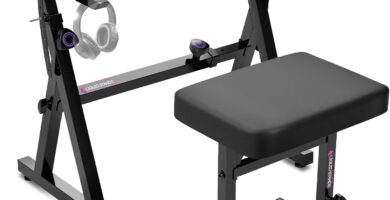 Liquid Stands Portable Heavy Duty Digital Piano Stand & Bench Set – Adjustable Keyboard Music Stand & Seat for 54-88 Key Electric Pianos