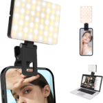 Sensyne Selfie Light, Rechargeable LED Fill Light Compatible with Cellphone, iPad, Laptop, Tablet for Selfies, TikTok, Live Streaming, Video Conference, Photography, Zoom Calls