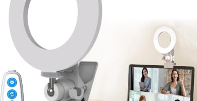 Ring Light 5” USB Portable Lighting 3200k-6500K Dimmable Led Clip on Computer Monitor Laptop Phone for Content Creator (YouTube/TikTok/Twitch) Makeup,Conference,Selfie,Video,Vlog (White)