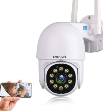 Tuya Smart Life Security Camera,1080P HD Wireless WiFi Home Surveillance Pan/Tilt 360° View Waterproof Night Vision, Human Detection,Auto Tracking