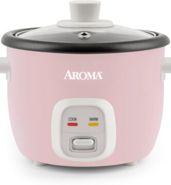 Aroma Housewares 4-Cups (Cooked) / 1Qt. Rice & Grain Cooker (ARC-302NGP), Pink