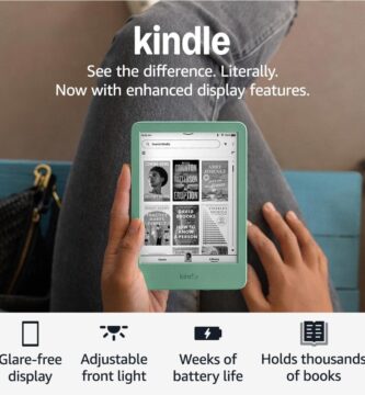 Like-New Amazon Kindle (16 GB) – Lightest and most compact Kindle, with glare-free display, faster page turns, adjustable front light, and long battery life – Matcha
