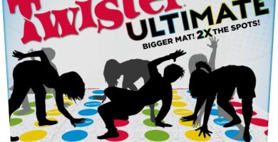 Hasbro Gaming Twister Ultimate: Bigger Mat, More Colored Spots, Family, Kids Party Game Age 6+; Compatible with Alexa (Amazon Exclusive)
