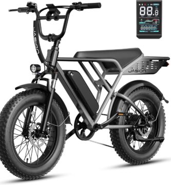 Jasion RetroVolt Electric Bike for Adults, 1500W/2000W Peak – 30/38MPH Electric Dirt Bike, 48V-52V, 13AH/20AH Battery, 65/90Miles Max Range Electric Motorcycle, 20” X 4” Fat Tire All-Terrain E-Bike