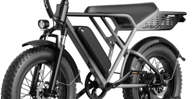 Jasion RetroVolt Electric Bike for Adults, 1500W/2000W Peak – 30/38MPH Electric Dirt Bike, 48V-52V, 13AH/20AH Battery, 65/90Miles Max Range Electric Motorcycle, 20” X 4” Fat Tire All-Terrain E-Bike