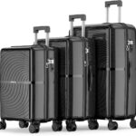 Nazhura Luggage Set, 3-Piece Hardside Suitcase Set, 20-inch Carry On, 24-inch, 28-inch Luggage