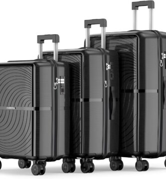 Nazhura Luggage Set, 3-Piece Hardside Suitcase Set, 20-inch Carry On, 24-inch, 28-inch Luggage