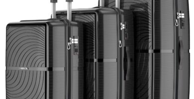 Nazhura Luggage Set, 3-Piece Hardside Suitcase Set, 20-inch Carry On, 24-inch, 28-inch Luggage