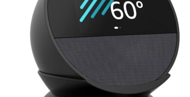 Echo Spot Bundle: Includes Echo Spot (2024 Release) | Black & Made for Amazon Stand with USB-C and USB-A Charging Ports | Black