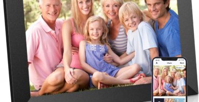 Uhale Digital Picture Frame WiFi 10.1 inch HD IPS Touch Screen Electronic Picture Frame Slideshow Smart Loop Digital Photo Frame with APP & SD Card Slot to Load Photos & Videos from Your Phone