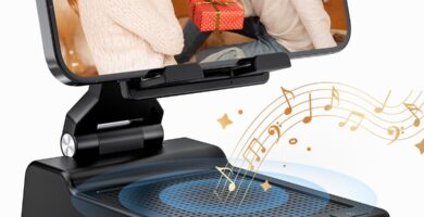 Gifts for Men Women, Phone Stand with Bluetooth Speaker, HD Surround Sound Speaker, Compatible with all iPhone/Android phones iPad Kindle, Cool Gadget Gift for Men Women Dad Mom Christmas Birthday