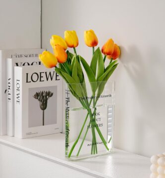 Puransen Clear Book Flower Vase – Floral Bookshelf Decor, Acrylic Flower Holder & Space-Saving Organizer, Modern Home Office/Study Desk Minimalist Aesthetic (Not Including Flowers) Puransen Clear Book Flower Vase – Floral Bookshelf Decor, Acrylic Flower Holder & Space-Saving Organizer, Modern Home Office/Study Desk Minimalist Aesthetic (Not Including Flowers)