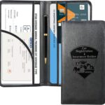 CoBak Car Registration and Insurance Holder – Vehicle Glove Box Car Organizer, Auto Truck Comparment Accessories Case for Essential Document, Driver License, Cards