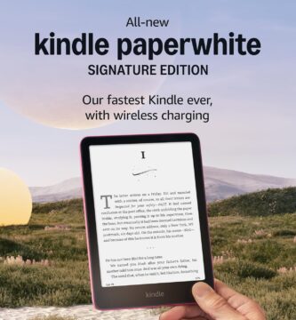 All-new Amazon Kindle Paperwhite Signature Edition Essentials Bundle including All-new Kindle Paperwhite Signature Edition (32GB) – Raspberry, Fabric Cover-Raspberry, and Wireless Charging Dock