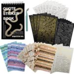 2370 Pcs Word Stickers for Journaling,40 Sheets Quote Stickers Gold Foil Small Talk Stickers for Junk Journal Craft,Scrapbooking Supplies for Bullet Journal Scrapbooking DIY Craft Card Making