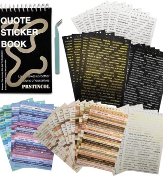 2370 Pcs Word Stickers for Journaling,40 Sheets Quote Stickers Gold Foil Small Talk Stickers for Junk Journal Craft,Scrapbooking Supplies for Bullet Journal Scrapbooking DIY Craft Card Making