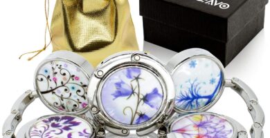 Set of 6 Mixed Pattern Foldable Womens Bag Purse Hook Handbag Hanger Holder