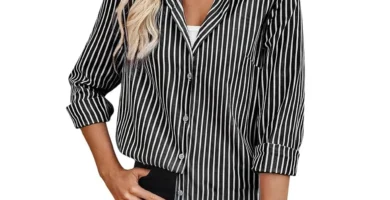 Astylish Womens V Neck Roll up Sleeve Button Down Blouses Tops Astylish Womens V Neck Roll up Sleeve Button Down Blouses Tops