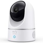 eufy Security Indoor Cam E220, Camera for home Security, Pan & Tilt, Dog/Pet Camera, 2K Wi-Fi Plug-in, Motion Tracking, Motion Only Alerts, Night Vision, HomeBase 3 Compatible, Voice Assistant Support