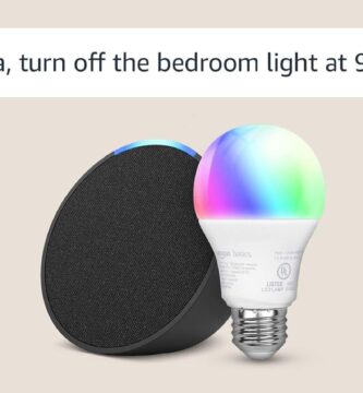 Echo Pop with Amazon Basics Smart Color Bulb