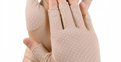 INOGIH Women Sunblock-Fingerless Gloves UV-Sun-Protection Driving Non-Slip Outdoor Gloves for Women Girls