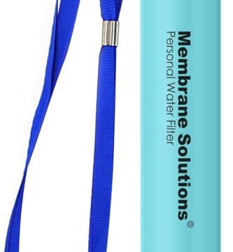 Membrane Solutions Straw Water Filter S1, NSF/ANSI 42&372&401 certificated, Survival Filtration Portable Gear, Emergency Preparedness, Supply for Drinking Hiking Camping Team Family Outing