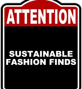 SUSTAINABLE FASHION FINDS Attention Red Black Aluminum Composite Sign 8.5 x 10 inches