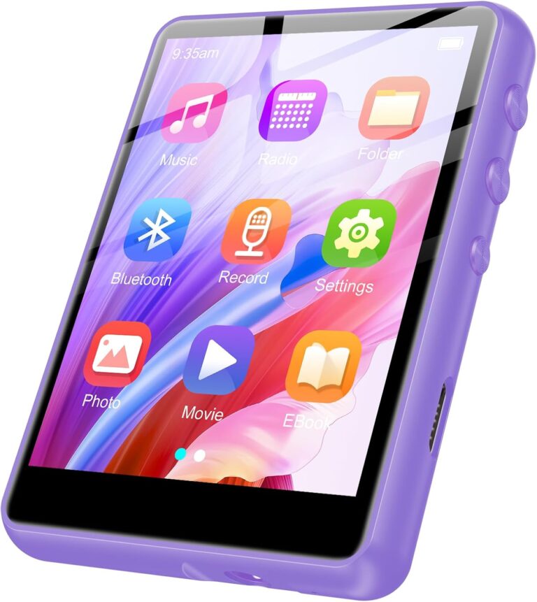 128GB MP3 Player – Music Player with Bluetooth 5.4, 2.4″ Portable HiFi MP3 Player with FM Radio, HD Speaker, E-Book,Voice Recorder, Walkman Digital Music Player Earphones Included