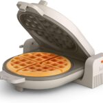 bella Flip-n-Store Waffle Maker with EverGood™ Ceramic Nonstick Coating, Fits-anywhere™ Kitchenware, Power Indicator Light, Cool Touch Handle & Cord Wrap, 7” Wide & 1″ Deep Plates, 1000 Watt, Oatmilk