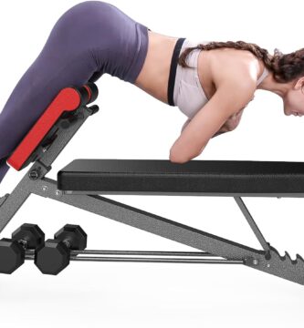 FF Finer Form Multi-Functional Weight Bench for Full All-in-One Body Workout – Adjustable Workout Bench Press for Home Gym, Fitness equipment for Back HyperExtension, Roman Chair Exercise, Sit up