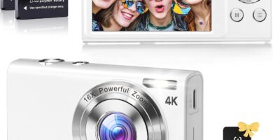 Digital Camera, 4K Vlogging Camera for YouTube Autofocus 48MP UHD Cameras for Photography with Anti-Shake, 16X Digital Zoom Point and Shoot Digital Camera with 32GB Card for Teens Adult Beginner-White