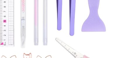 Arvakr Scrapbooking Tools, Scrapbook Supplies with Sticker Tweezers, Glue Pen for Crafting, Card Making, Sticker Cutter, Paper Craft