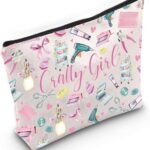 VAMSII Crafting Lover Gift Craft G-irl Makeup Bag Crafter Cosmetic Bag DIY Lover Gift Craft Supplies Hobby Gift (Craft G-irl M)