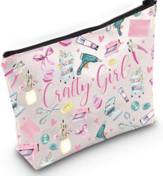 VAMSII Crafting Lover Gift Craft G-irl Makeup Bag Crafter Cosmetic Bag DIY Lover Gift Craft Supplies Hobby Gift (Craft G-irl M)