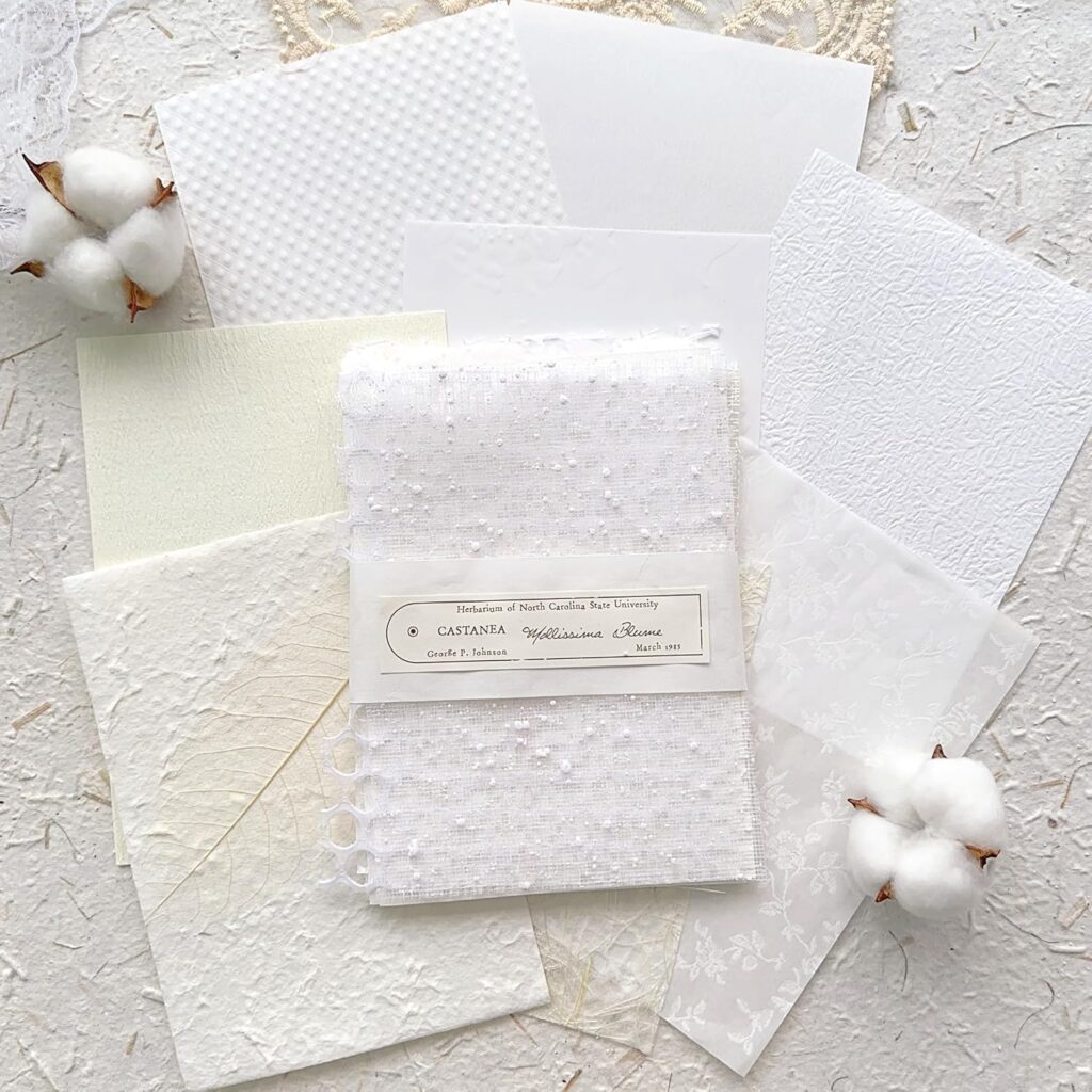 30 sheets A5 Unique Textured Scrapbook Paper&Mesh Fabric set – Handmade Craft Mulberry Special Paper Mix for Wedding Bridal Scrapbooking Junk Journaling Supplies Card Materials Collage, 5.8×8.2 Inches