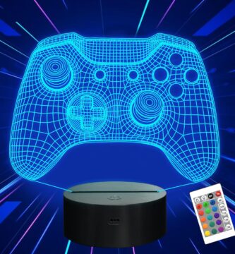 Attivolife Gamepad 3D Illusion Lamp, Controller Night Light with Remote Control + Timer 16 Color Changing Desk Lamp Kids Gamer Room Decor Plug in Best Cool Festival Birthday Gift for Boy Men