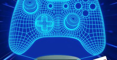 Attivolife Gamepad 3D Illusion Lamp, Controller Night Light with Remote Control + Timer 16 Color Changing Desk Lamp Kids Gamer Room Decor Plug in Best Cool Festival Birthday Gift for Boy Men