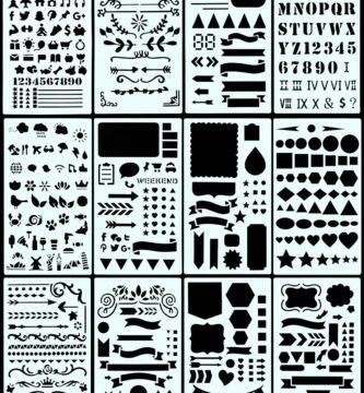 Dotted Journal Stencil Set (Over 300 designs that are great for bullet journaling, planners, and notebooks)