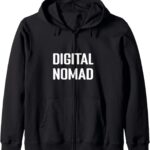 Digital Nomad World Travel Work Gear Zip Hoodie