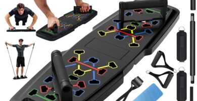 MQRW Push Up Board,Home Gym,Portable Exercise Equipment,Pilates Bar and 20 Fitness Accessories with Resistance Bands and Ab Roller Wheel,Full Body Workout at Home MQRW Push Up Board,Home Gym,Portable Exercise Equipment,Pilates Bar and 20 Fitness Accessories with Resistance Bands and Ab Roller Wheel,Full Body Workout at Home