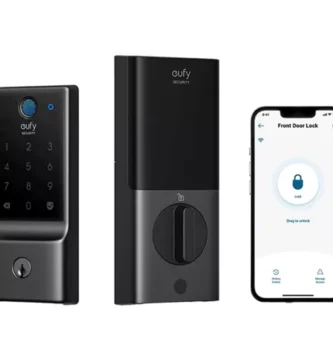 eufy Security Smart Lock C220, Fingerprint Keyless Entry Door Lock, Built-in Wi-Fi, App Remote Control, Front Door Smart Lock Deadbolt, 8Months Battery, Reliable Power, IP53 Waterproof, BHMA Grade 3