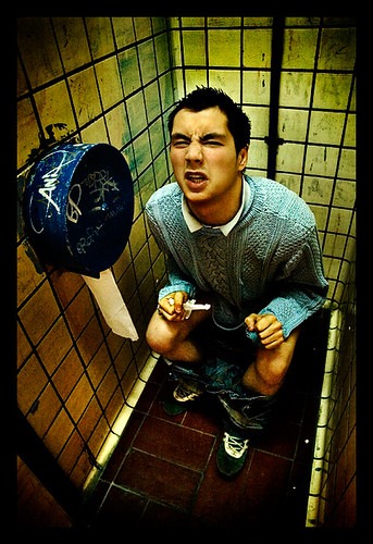 Constipation and digestive discomfort concept