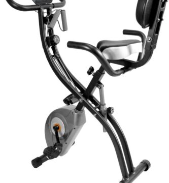 ATIVAFIT Exercise Bike Foldable Fitness Bike Magnetic Foldable Indoor Cycling Bike 3-In-1 Foldable Exercise Bike for Home Use with Resistance Bands Home Workout Exercise Equipment