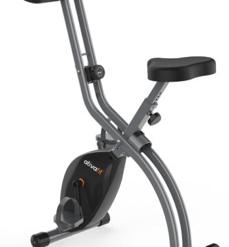 ATIVAFIT Exercise Bike Foldable Fitness Bike Magnetic Foldable Indoor Cycling Bike 3-In-1 Foldable Exercise Bike for Home Use with Resistance Bands Home Workout Exercise Equipment