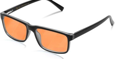 Blue Light Glasses for Men Woman, Anti Blue Light Blocking Glasses with Amber Lens for Computer Screen Monitor Gaming Better Sleep Reduce Eye Strain Gamer Glasses