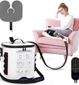 Cold Therapy Machine with Programmable Timer, Portable Ice Machine for Knee After Surgery, Knee Replacement Recovery System, Cryotherapy Pain Relief w/Compression Pad