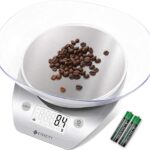 Etekcity 0.1g Food Kitchen Scale, Bowl, Digital Grams and Ounces for Weight Loss, Dieting, Baking, Cooking, and Meal Prep, 11lb/5kg, Stainless Steel Silver